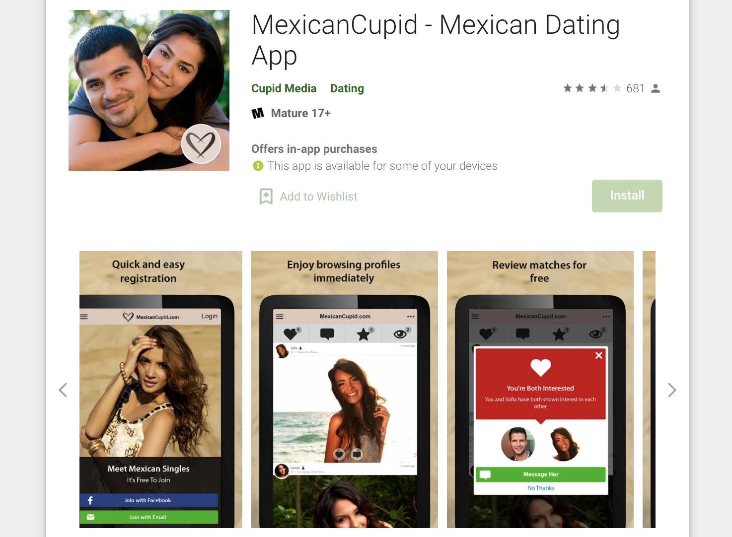 MexicanCupid app