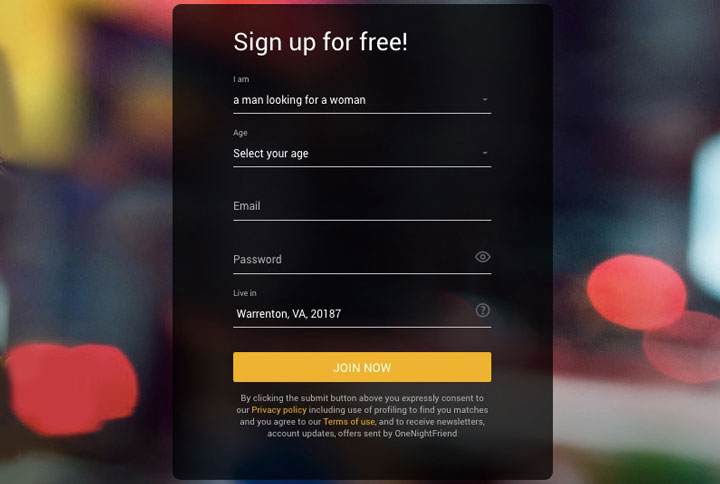 OneNightFriend-registration