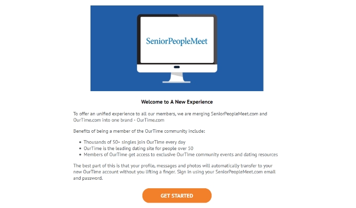 SeniorPeopleMeet merged with Onetime