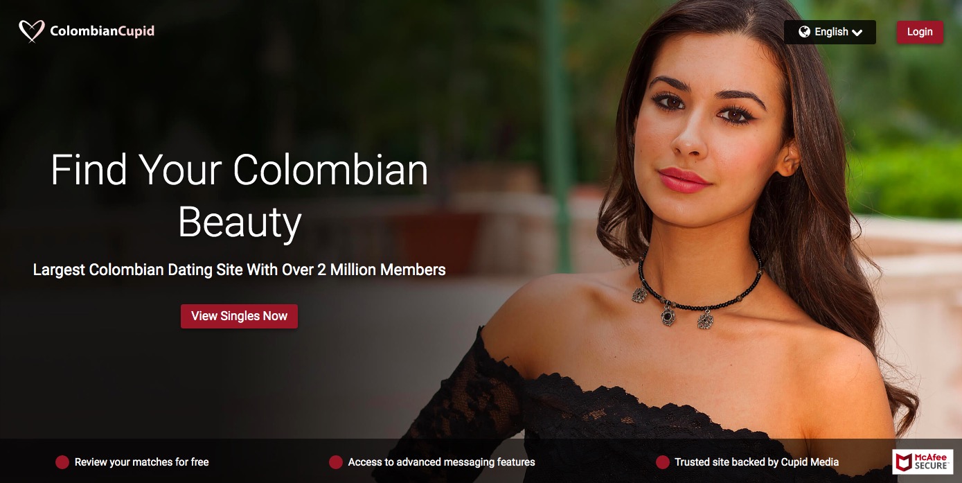 ColombianCupid main page